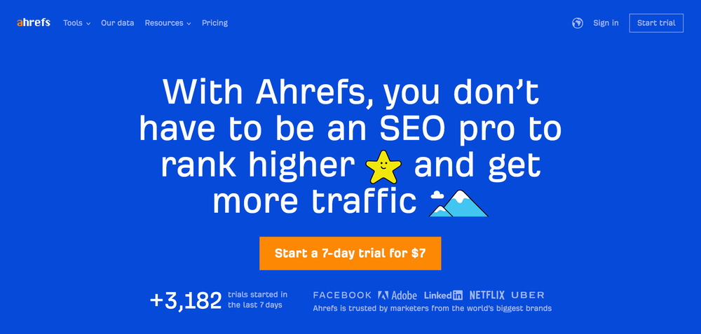 ahrefs - startup tools