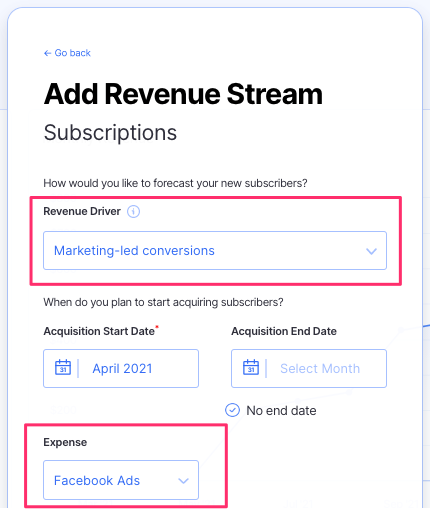 choose revenue driver