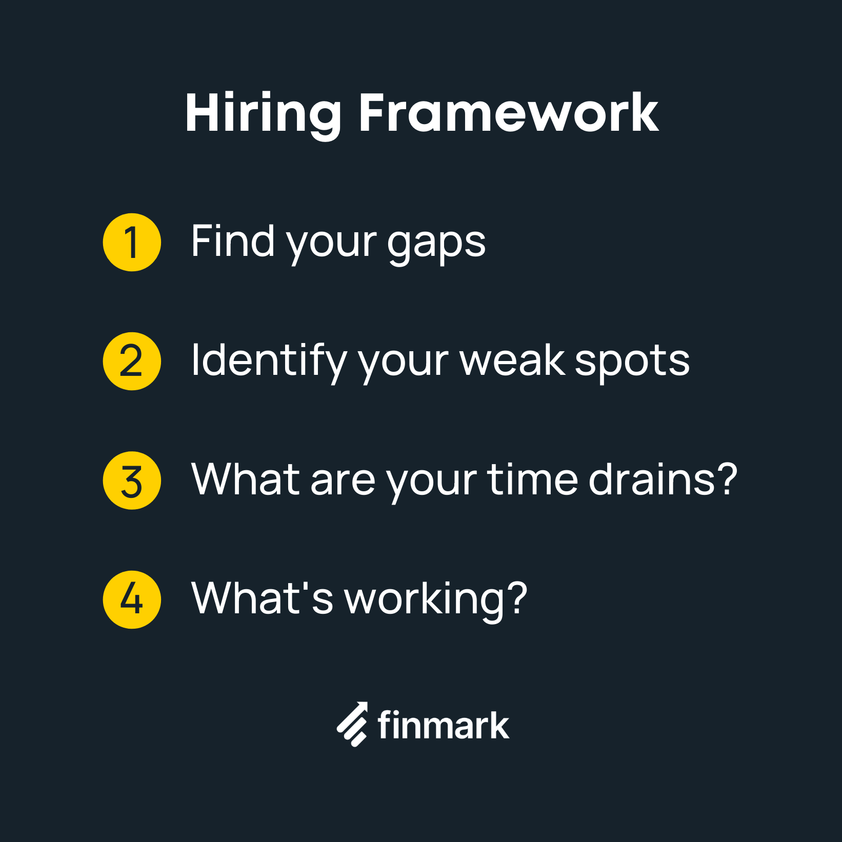 first employee hiring framework