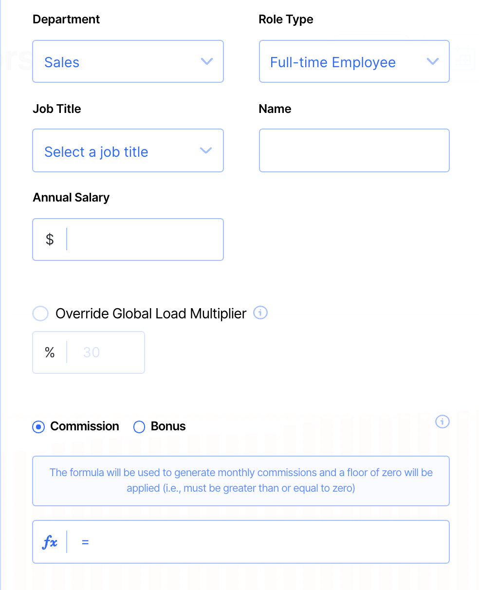 custom formulas employee expenses