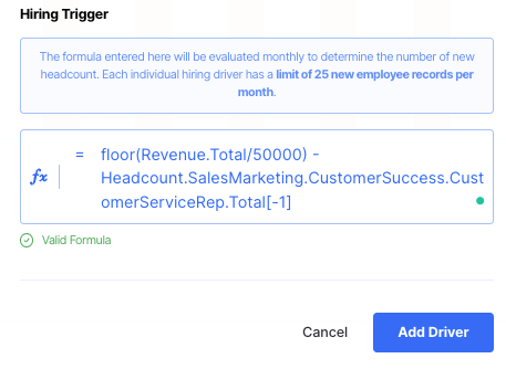 hiring trigger formula