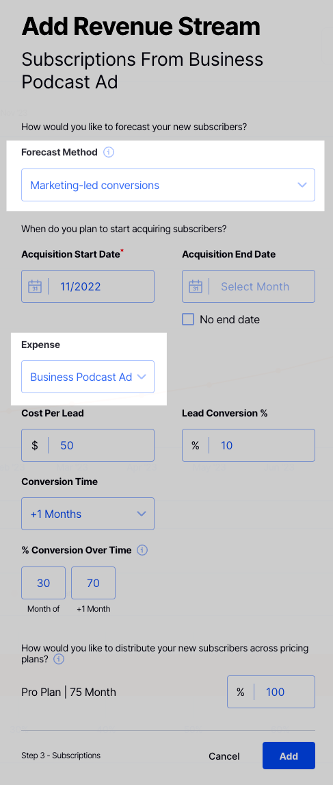 Add Revenue Driver for Podcast Ad