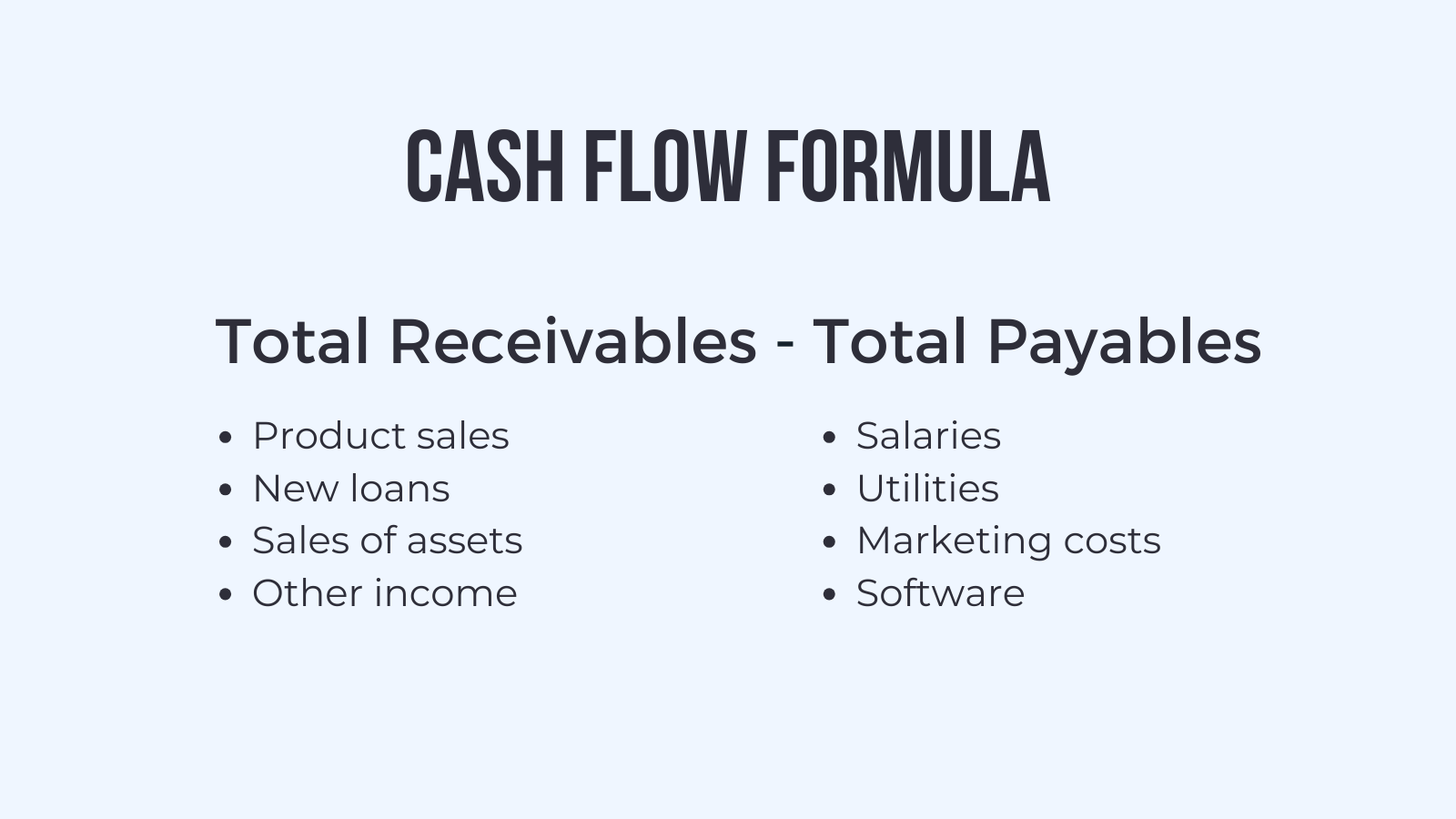 cash flow formula